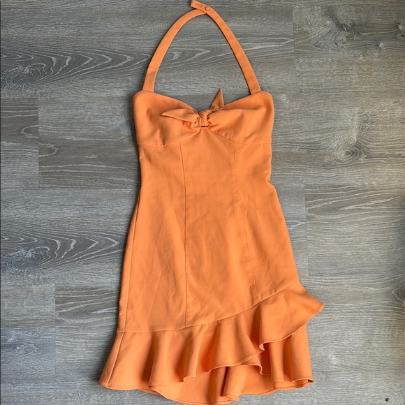 LIKELY Reyn Halter-neck Mini Flounce Dress 4 - Picture 2 of 13